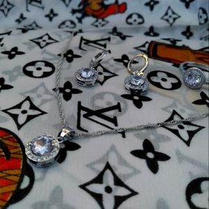 Sterling Silver Necklace Set